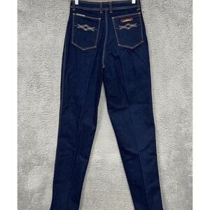 NOS Jordache Jeans Women's Size 12 x 33 Blue Denim Horse Head Hemmed Pants 52992